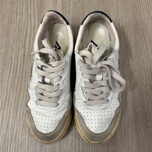 Autry White and Gray Sneakers